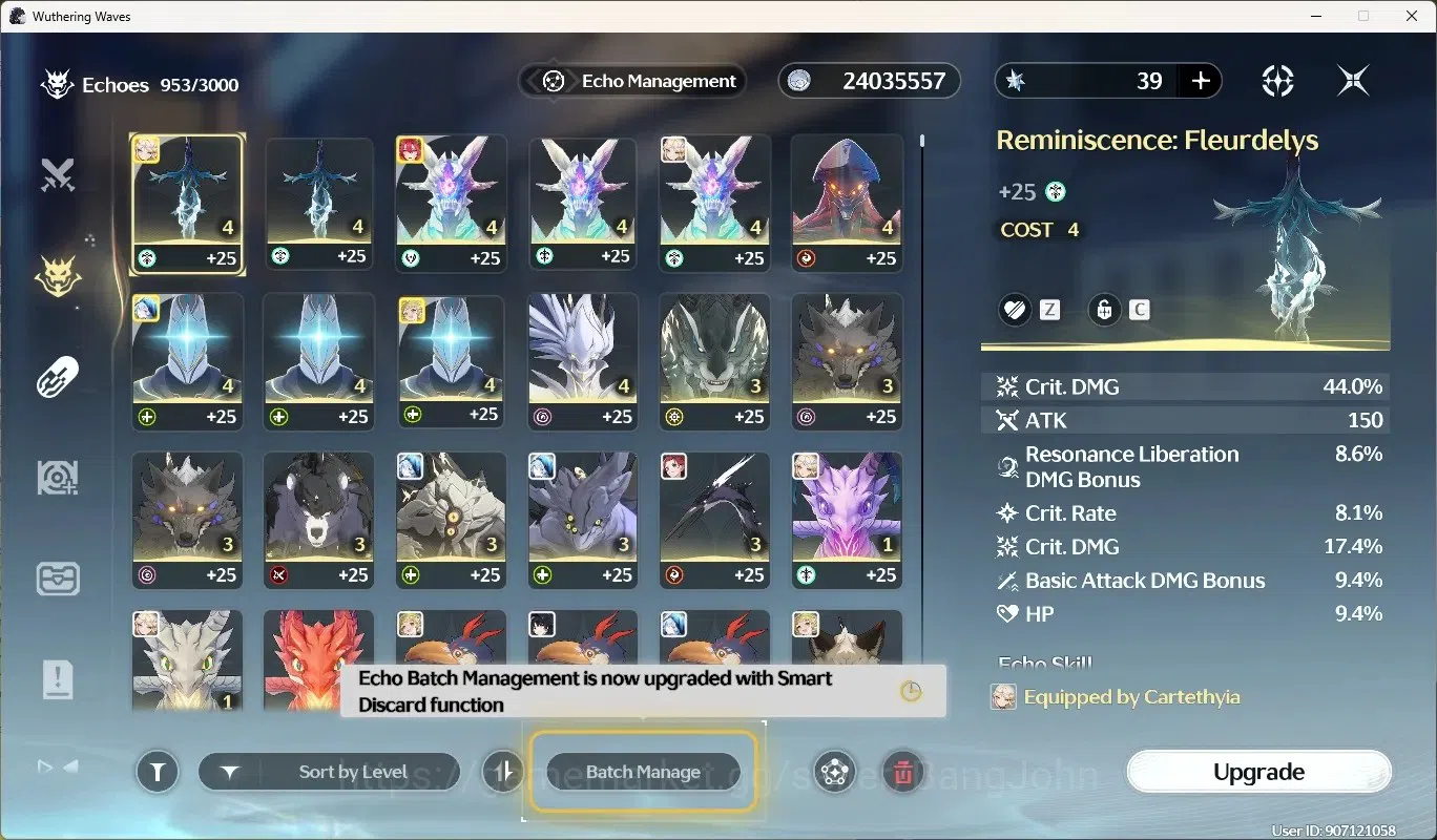 Wuthering Waves Accounts Others SEA|UL 50|Rank 6|4 Char Limited [Cartethyia Rc3]+Sign,Ciaccona,Shorekeeper,Rebecca| Mc 6