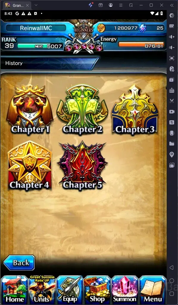 Grand Summoners Accounts Global | Rank 39 | 29 True Weapons | 5 units Lv120 image 5