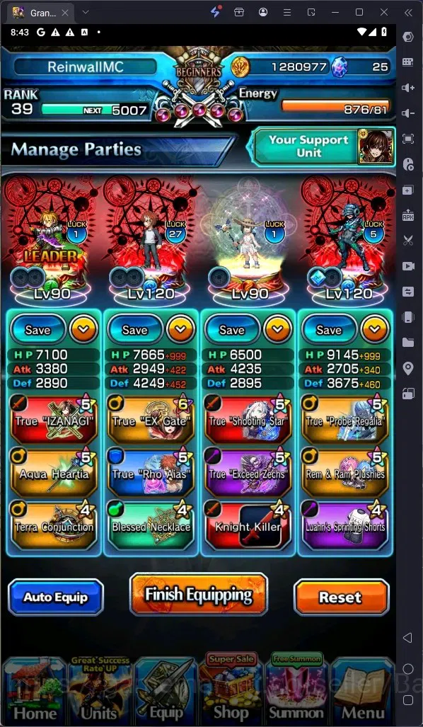 Grand Summoners Accounts Global | Rank 39 | 29 True Weapons | 5 units Lv120 image 6