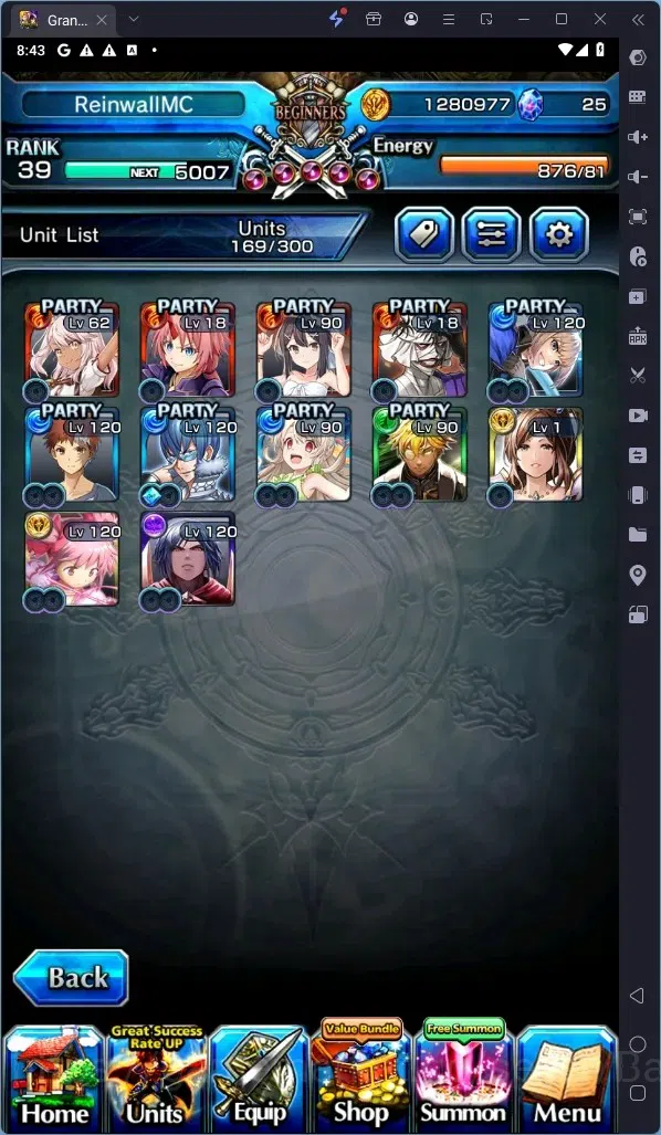 Grand Summoners Accounts Global | Rank 39 | 29 True Weapons | 5 units Lv120 image 7
