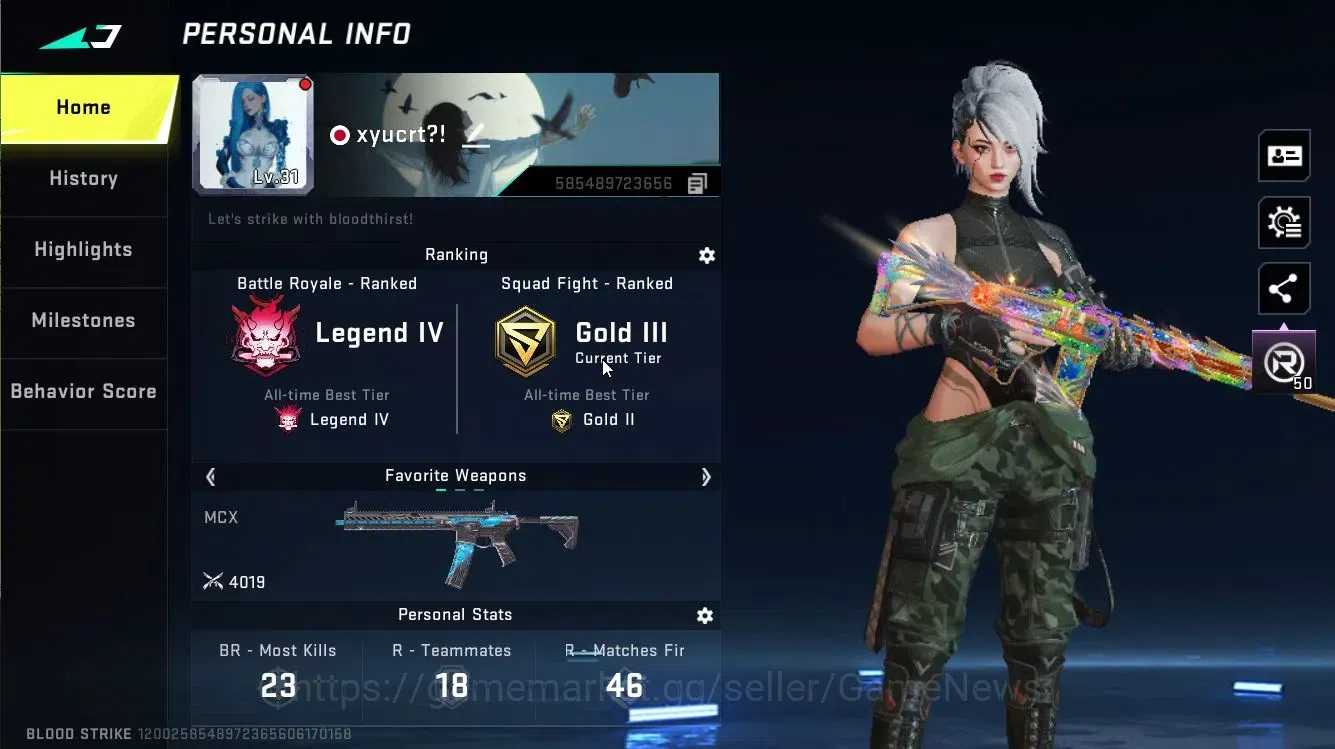Blood Strike Accounts ASIA|Collab TOKREV [Jack-Takemichi, MCX]|ULTRA [Em image 2