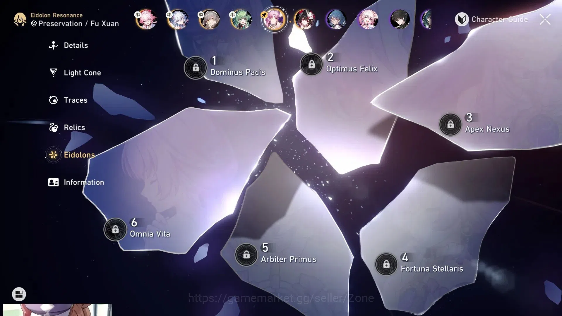 Honkai Star Rail Accounts Others ASIA|TL70|6 E1 Lim Char: Evanescia, Sparkle, Fu Xuan, Huohuo, Kylee, Yao Guang|27x5* Char 2