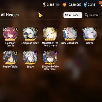 Epic Seven Accounts High-End GLOBAL UnVerif|NewEra| 8 ML(Lisette,Shepherd,NM Luna,Straze,Ruele,etc)+HARU+Art,etc|3,9K