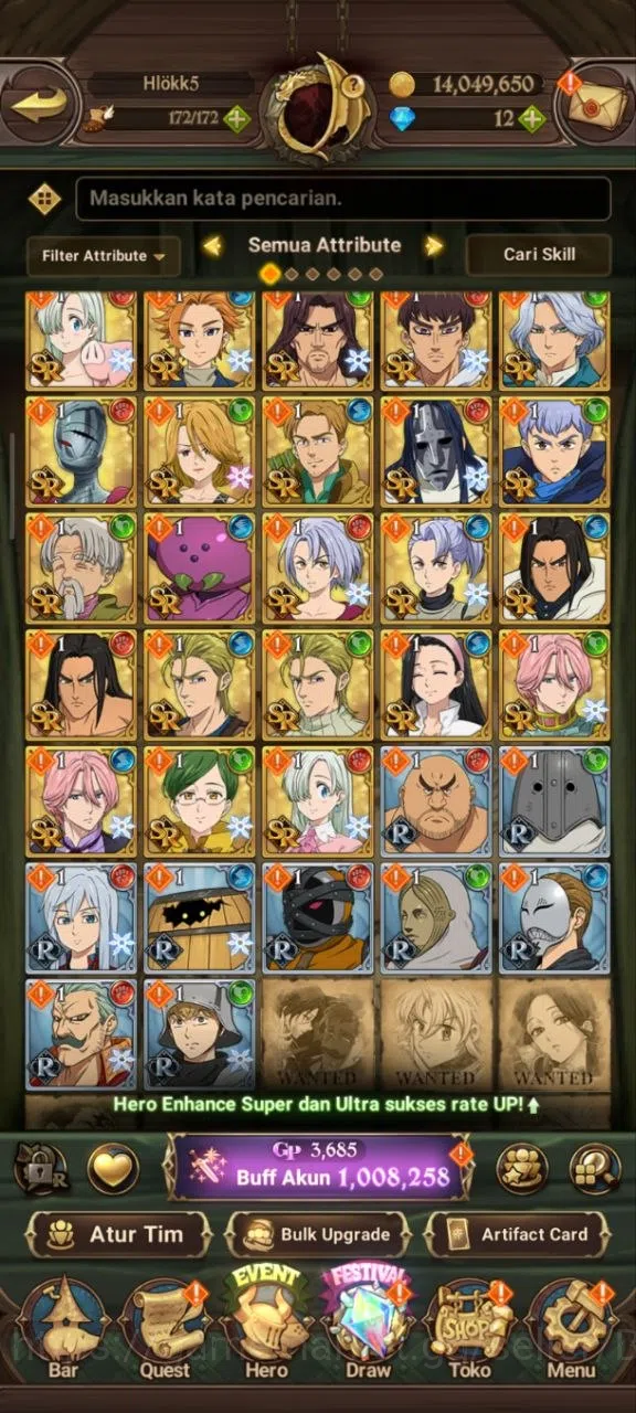 The Seven Deadly Sins: Grand Cross Accounts GLOBAL|1.08M CC|1LR Roxy|UR Salos,Despair Mael,Fre image 5