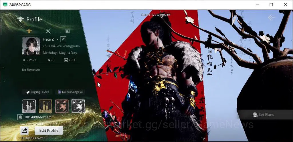 Where Winds Meet Accounts GLOBAL|Lv 90|GS 26K|Abyss Conq|Dominant Breath,Lea image 1