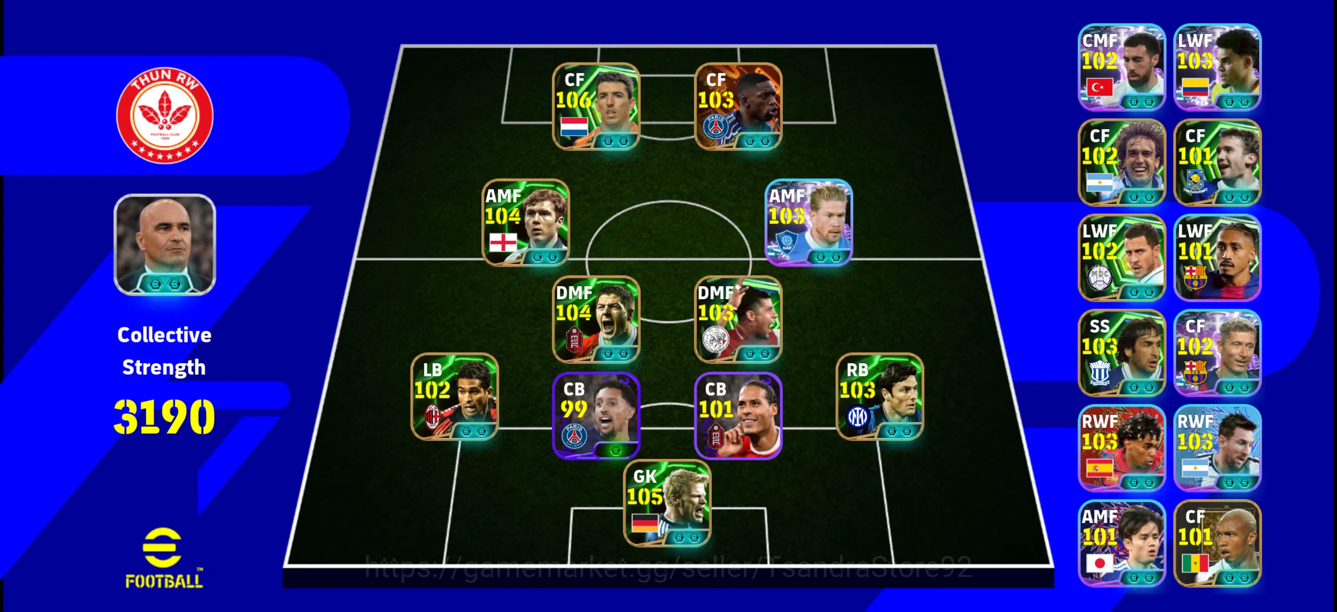 eFootball Accounts Others 3 Meneger || High Collective || Dembele Bight Time X Rooy Makaay X O Khan X Drogba X Gerrard X 1