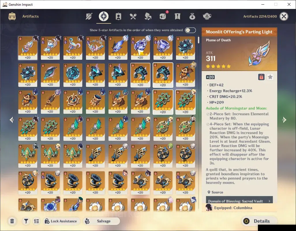 Genshin Impact Accounts ASIA+EU|AR59|13 Limited+12(*5Wep)|2 PremTeam|[Arle image 14