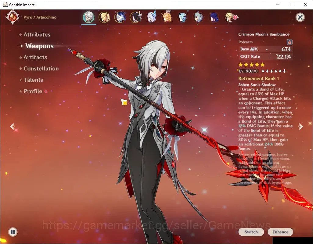 Genshin Impact Accounts ASIA+EU|AR59|13 Limited+12(*5Wep)|2 PremTeam|[Arle image 5