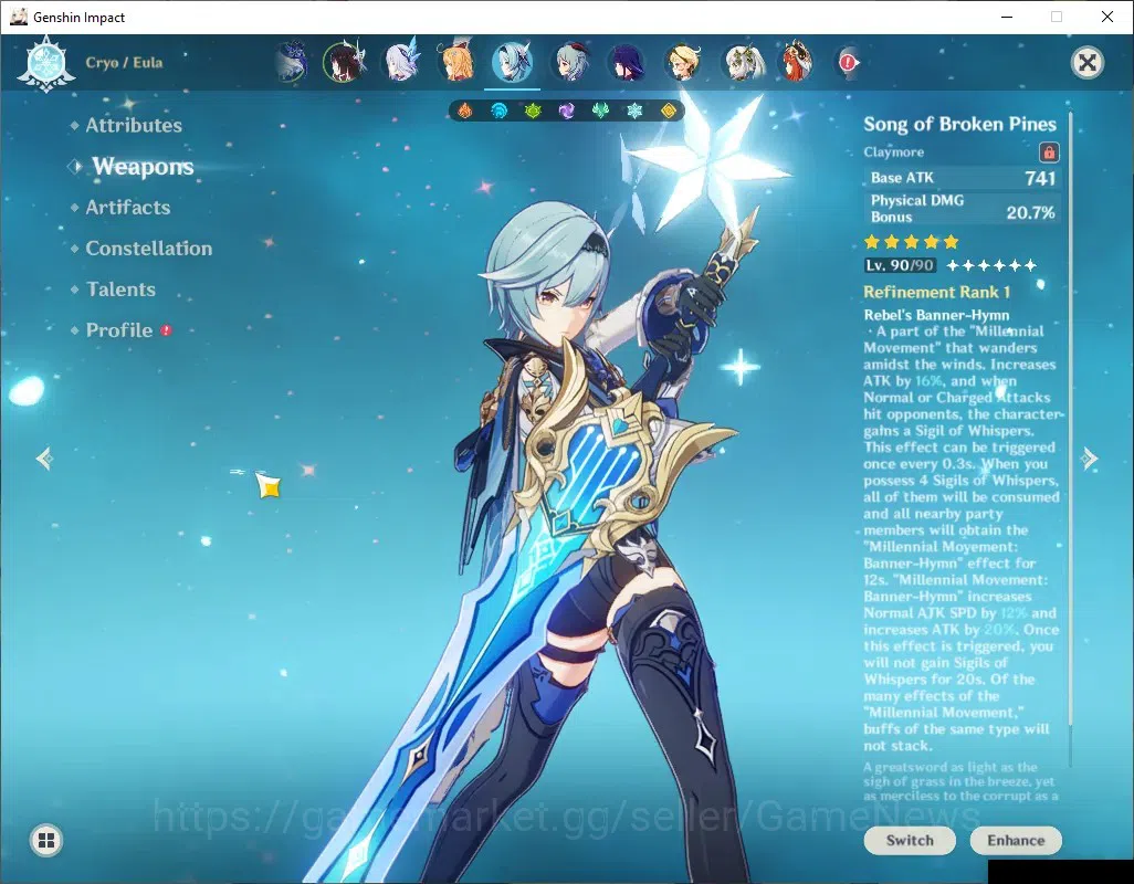 Genshin Impact Accounts ASIA+EU|AR59|13 Limited+12(*5Wep)|2 PremTeam|[Arle image 7