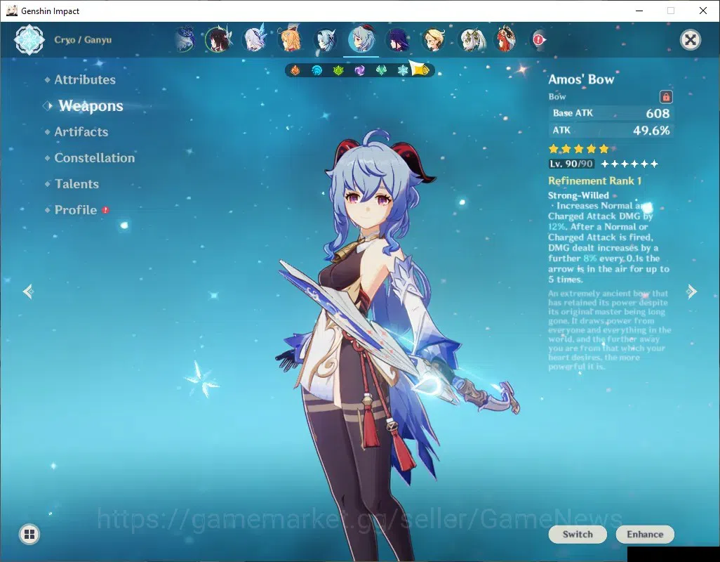 Genshin Impact Accounts ASIA+EU|AR59|13 Limited+12(*5Wep)|2 PremTeam|[Arle image 8