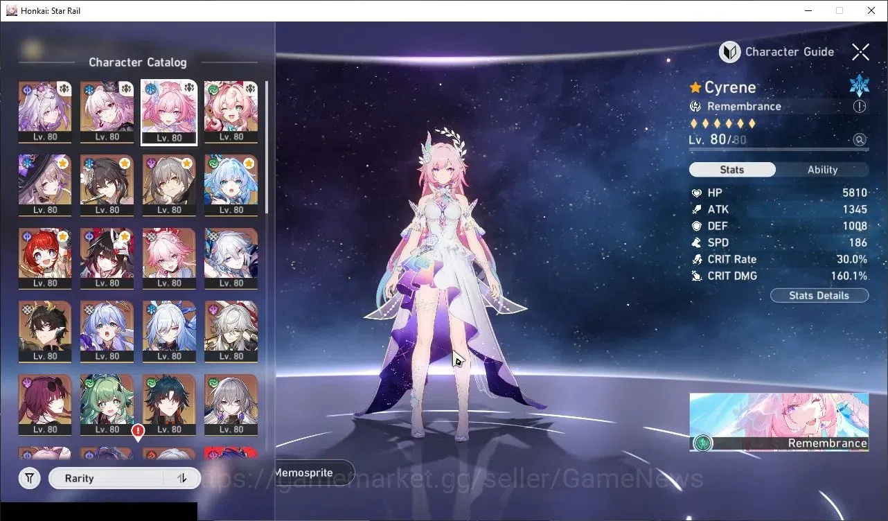 Honkai Star Rail Accounts Others Asia|TL 70|24 Limited|3 PremTeam|(Castorice,Cyrene,Hyacine,Sparkle)+Sign, Evanescia,The 4