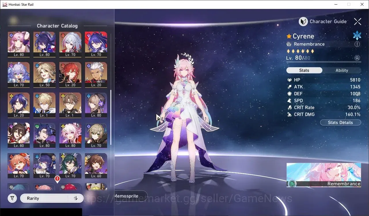 Honkai Star Rail Accounts Others Asia|TL 70|24 Limited|3 PremTeam|(Castorice,Cyrene,Hyacine,Sparkle)+Sign, Evanescia,The 5