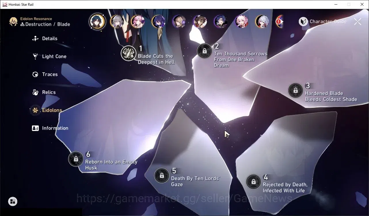 Honkai Star Rail Accounts Others Asia|TL 70|24 Limited|3 PremTeam|(Castorice,Cyrene,Hyacine,Sparkle)+Sign, Evanescia,The 8