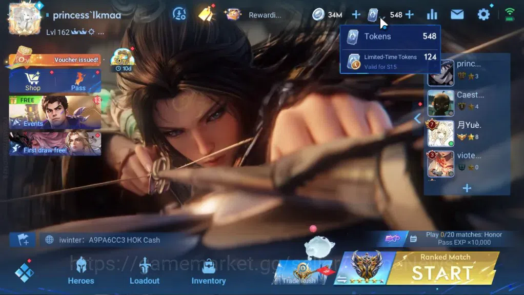 Honor of Kings Accounts Rare Skin Hero 113 Skin 222|Collab D.Conan Marco Polo,LEGEND Wukong,Ying,Allain,Angela,KIC 1