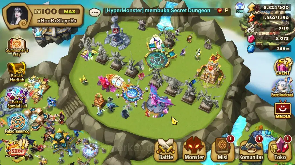 Summoners War: Sky Arena Accounts End-Game ASIA Lv100|4 LD(Arella,Jackson,Kiki,Trinity)|89 Total NB5+160 6*Monster,Devilmon 1
