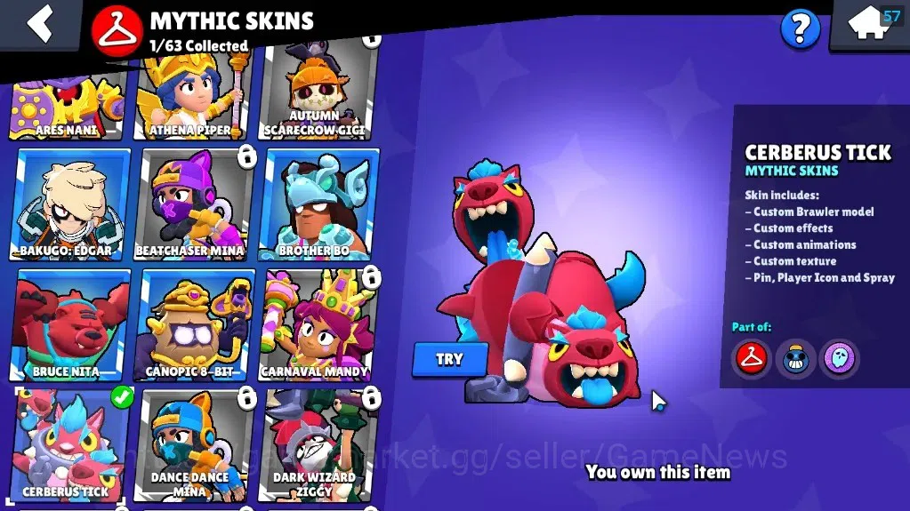 Brawl Stars Accounts 3170 Trophy|36 Brawlers 5 Max Lvl Emz,Belle,Damian image 14