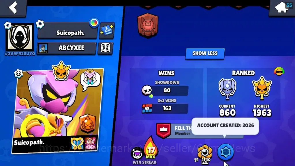 Brawl Stars Accounts 3170 Trophy|36 Brawlers 5 Max Lvl Emz,Belle,Damian image 4