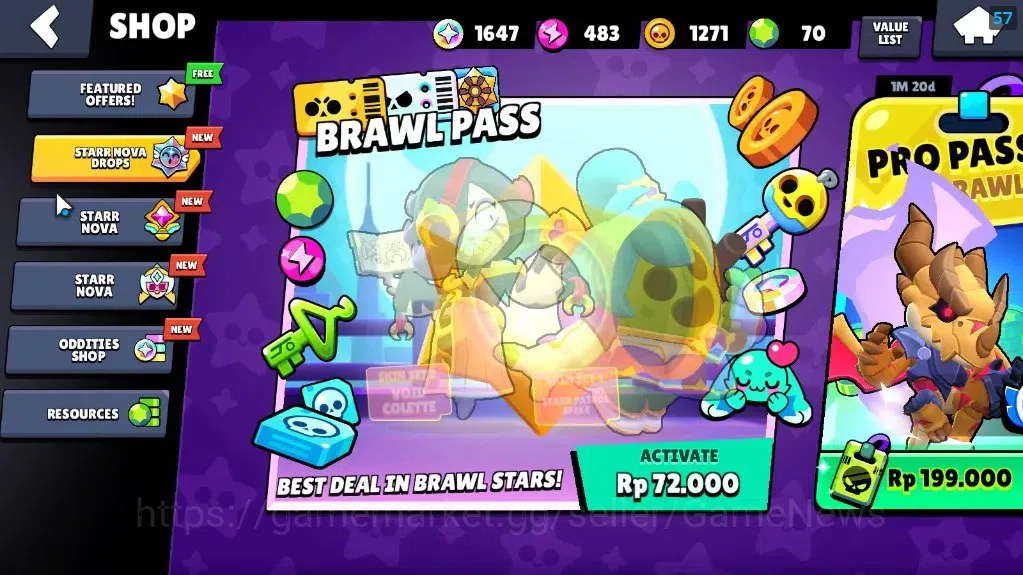 Brawl Stars Accounts 3170 Trophy|36 Brawlers 5 Max Lvl Emz,Belle,Damian image 7
