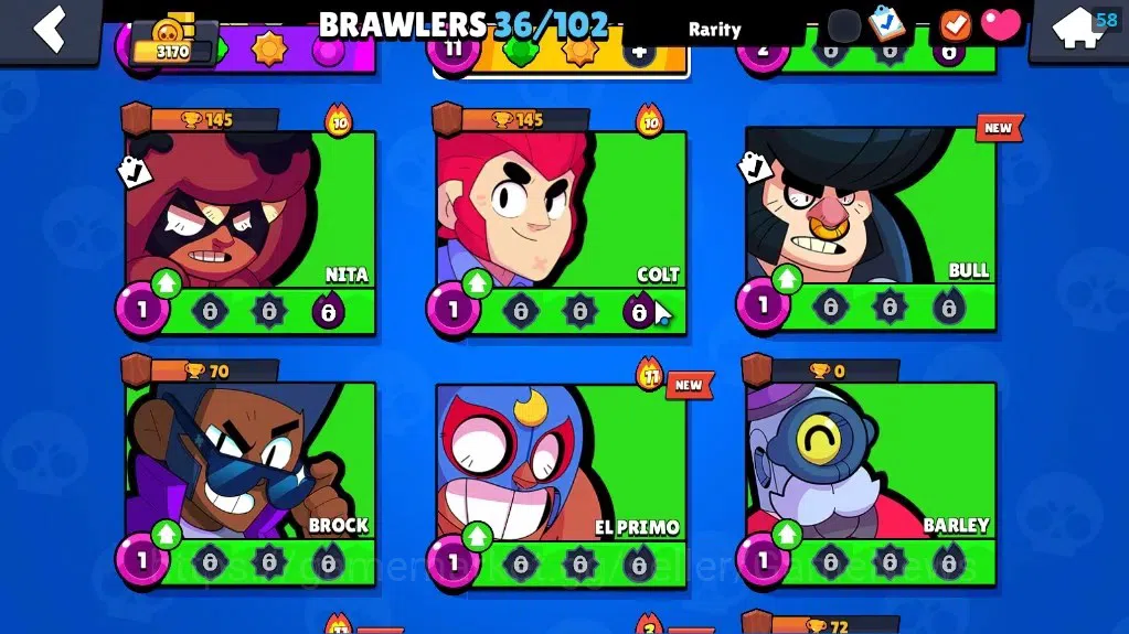 Brawl Stars Accounts 3170 Trophy|36 Brawlers 5 Max Lvl Emz,Belle,Damian image 9