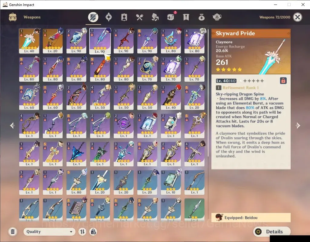 Genshin Impact Accounts ASIA|AR57|10 Limited+2(*5Weapon)|Skirk,Neuvilette, image 3