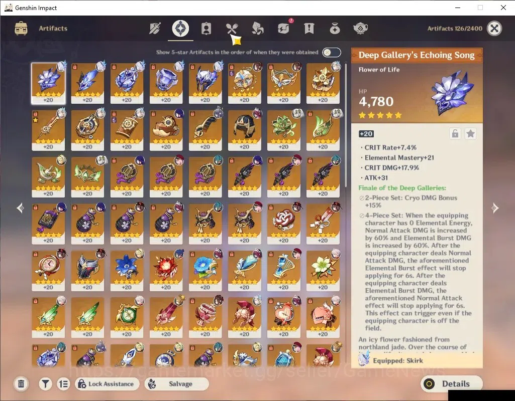 Genshin Impact Accounts ASIA|AR57|10 Limited+2(*5Weapon)|Skirk,Neuvilette, image 4
