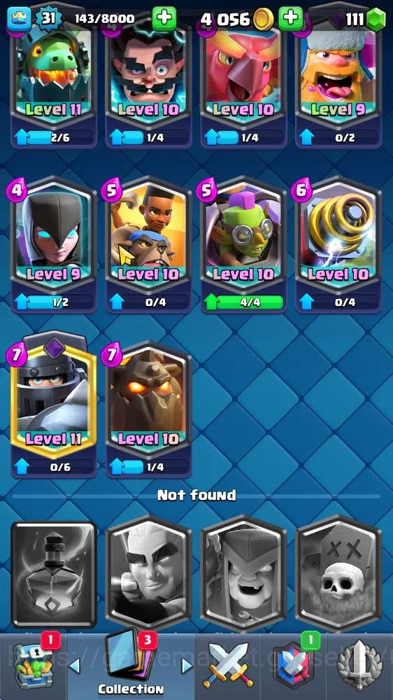Clash Royale Accounts Midgame Lv 31|Trophy 5069|KTL 11|Limited Skin|Card 108| 5 EVO 17 Legendary 32 Epic 30 Rare 29 12