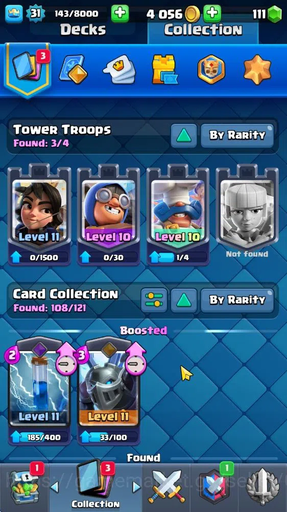 Clash Royale Accounts Midgame Lv 31|Trophy 5069|KTL 11|Limited Skin|Card 108| 5 EVO 17 Legendary 32 Epic 30 Rare 29 4