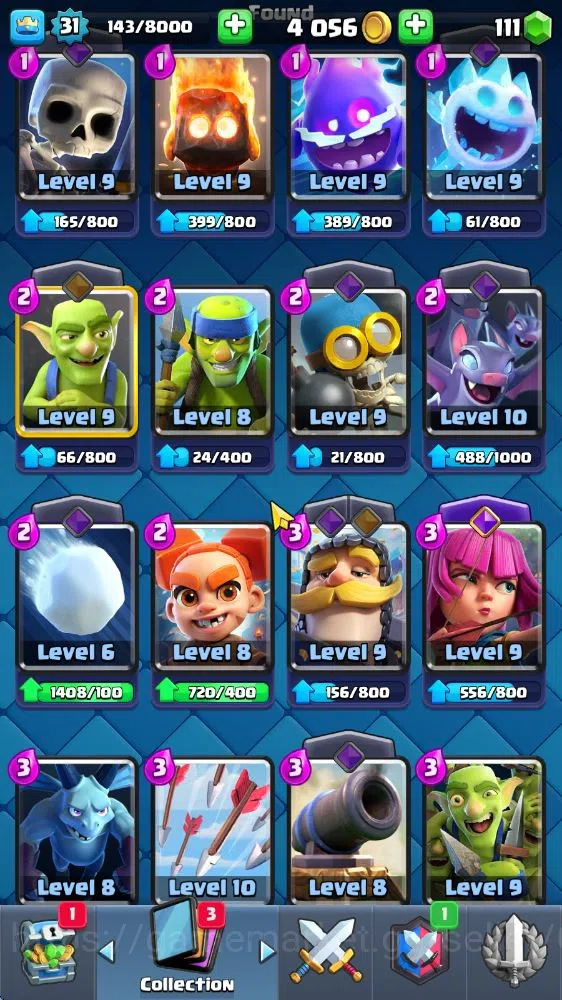 Clash Royale Accounts Midgame Lv 31|Trophy 5069|KTL 11|Limited Skin|Card 108| 5 EVO 17 Legendary 32 Epic 30 Rare 29 6