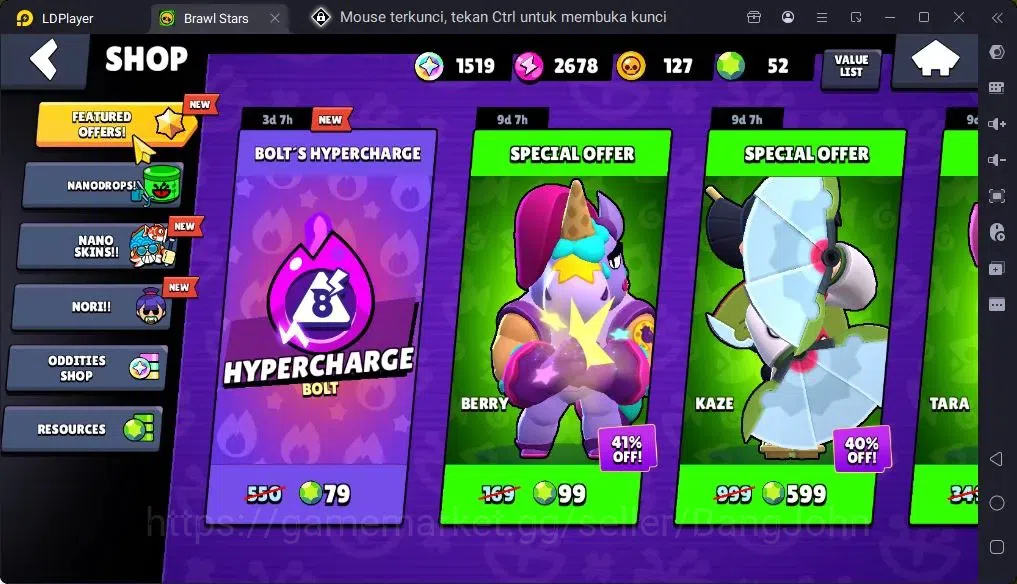 Brawl Stars Accounts Trophy 2900|30Brawler|4Max Hc(Shelly,Rico,Bo,[Edgar full Buffy]|1Legendary(Colt),1Mythic,6Epic 19