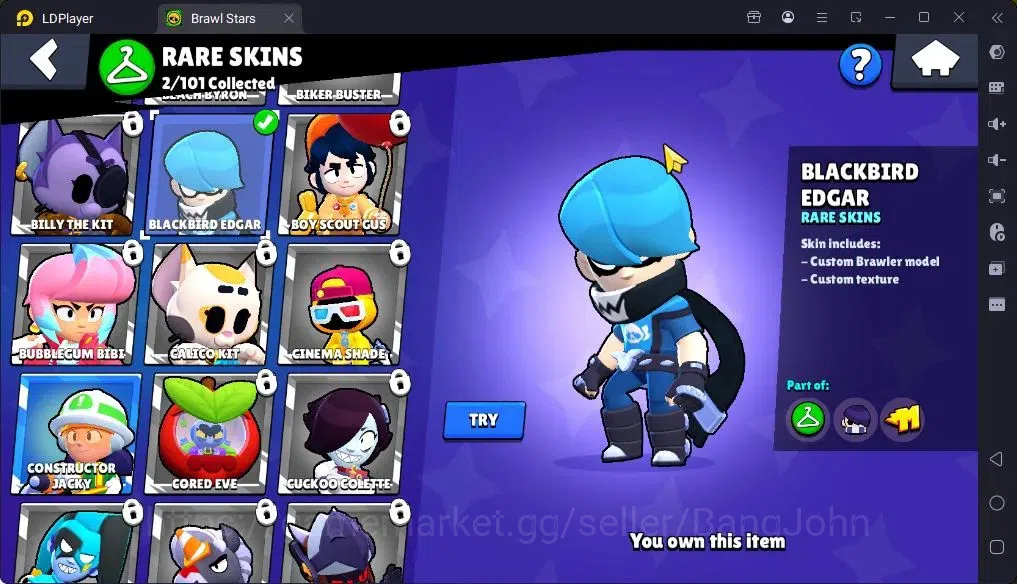 Brawl Stars Accounts Trophy 2900|30Brawler|4Max Hc(Shelly,Rico,Bo,[Edgar full Buffy]|1Legendary(Colt),1Mythic,6Epic 4