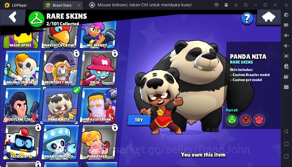 Brawl Stars Accounts Trophy 2900|30Brawler|4Max Hc(Shelly,Rico,Bo,[Edgar full Buffy]|1Legendary(Colt),1Mythic,6Epic 5
