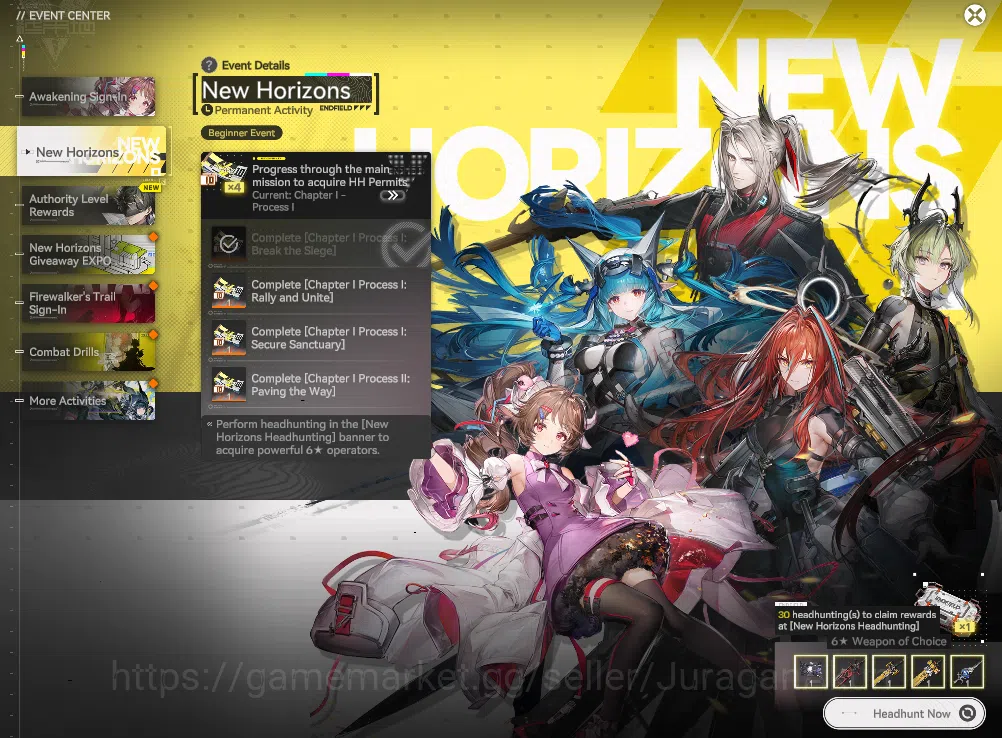 Arknights: Endfield Accounts ASIA LVL 2 |Fresh Starter Last Rite & Ardelia + 4 SR Character|Male MC|Log Gryplink|Take 4