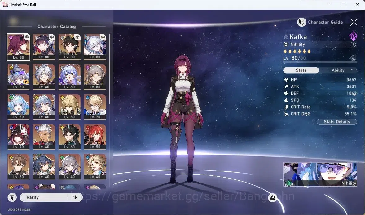 Honkai Star Rail Accounts ASIA | TL 68|Dan Heng PT+Sign|Kafka+Sign|Sparkle+S image 3
