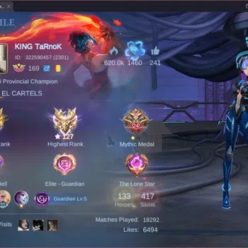 Mobile Legends: Bang Bang Accounts Others Global |Hero 133|Skin 417|Exalted|Legend Franco|Prime Granger|KOF Guinevere|TFM