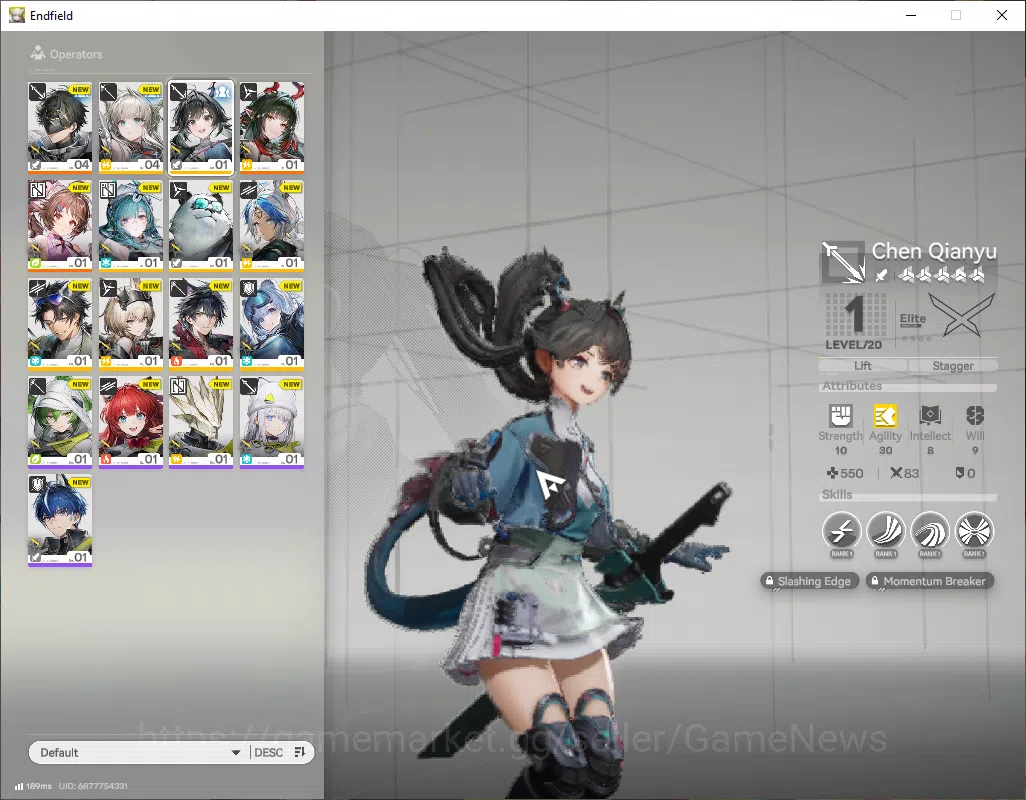 Arknights: Endfield Accounts NA/EU|Lv2|Fresh Starter|SSR2(1Limit)+1(*6WP)|Zhuan image 12