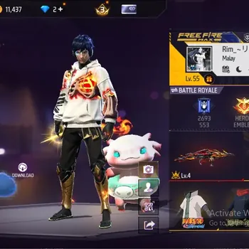 Free Fire Accounts Singapure| 1 EVO THOMPSON | FIST - Split Eclipse | Fracture Silhouette Bp | Check SS FF1027B