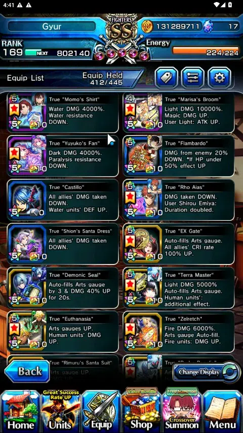 Grand Summoners Accounts Global|Rank 169|2 SpArt|33 Ascend 17 TW|(Okarun,Ho image 10