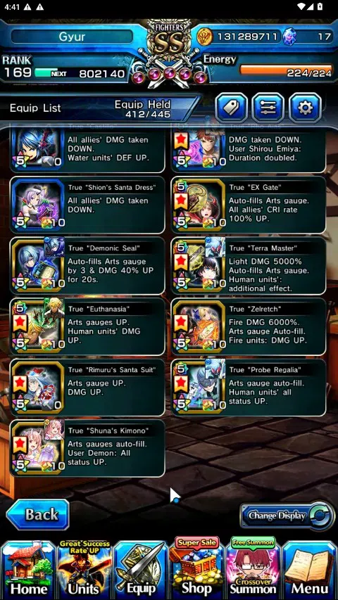 Grand Summoners Accounts Global|Rank 169|2 SpArt|33 Ascend 17 TW|(Okarun,Ho image 11