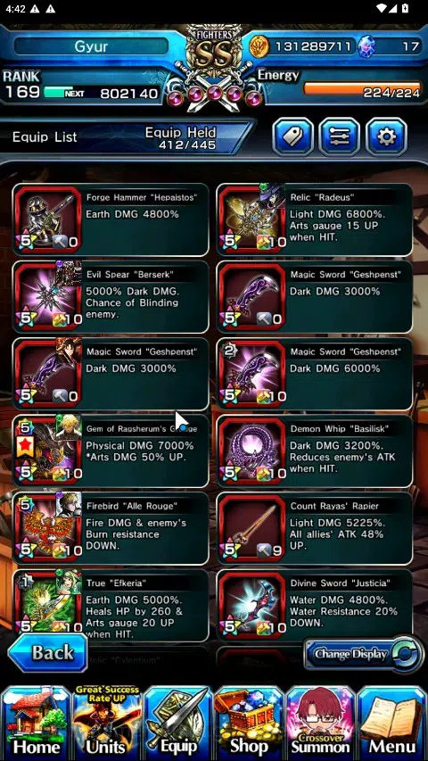Grand Summoners Accounts Global|Rank 169|2 SpArt|33 Ascend 17 TW|(Okarun,Ho image 15
