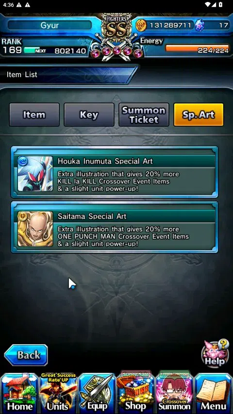 Grand Summoners Accounts Global|Rank 169|2 SpArt|33 Ascend 17 TW|(Okarun,Ho image 2