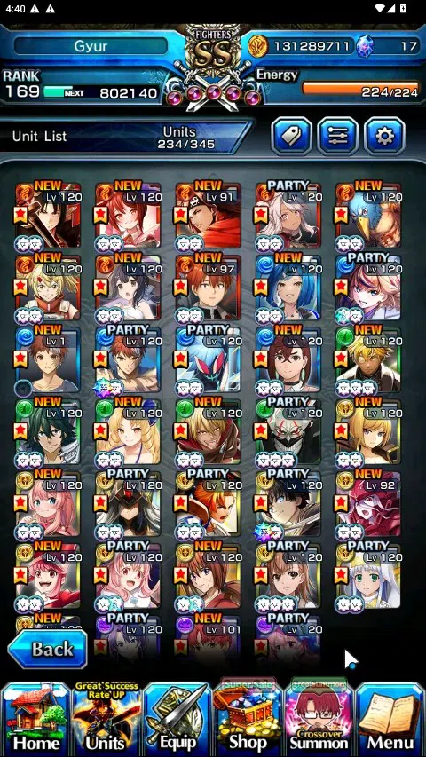 Grand Summoners Accounts Global|Rank 169|2 SpArt|33 Ascend 17 TW|(Okarun,Ho image 5