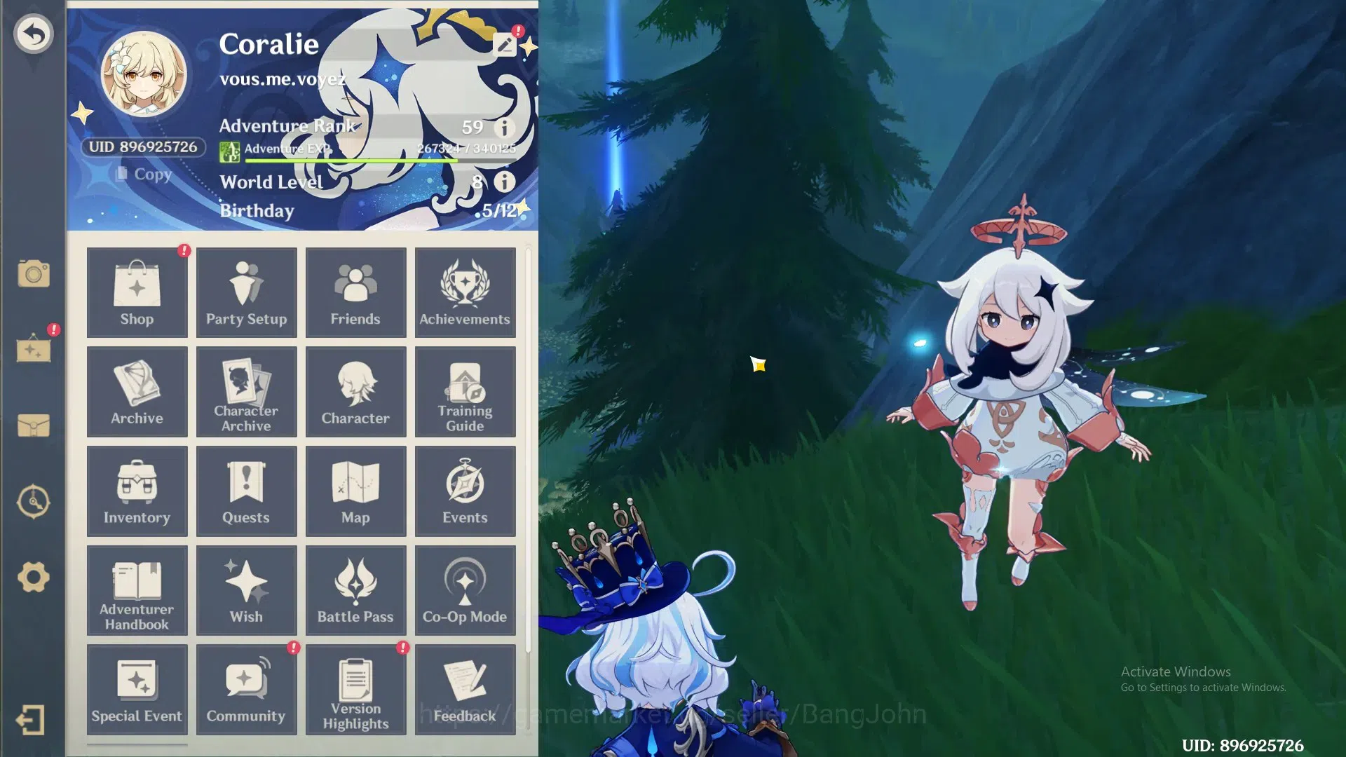 Genshin Impact Accounts Mid Game ASIA |AR 59|15 Limit+3 Sign|Furina,Zhongli,NahidaNavia+4 Charstd|MC Female|9 (*5 8