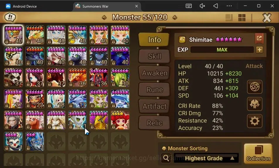 Summoners War: Sky Arena Accounts GLOBAL Lv 56|2 LD[Eludia,Alexandra]|20 Total NB5[A image 11