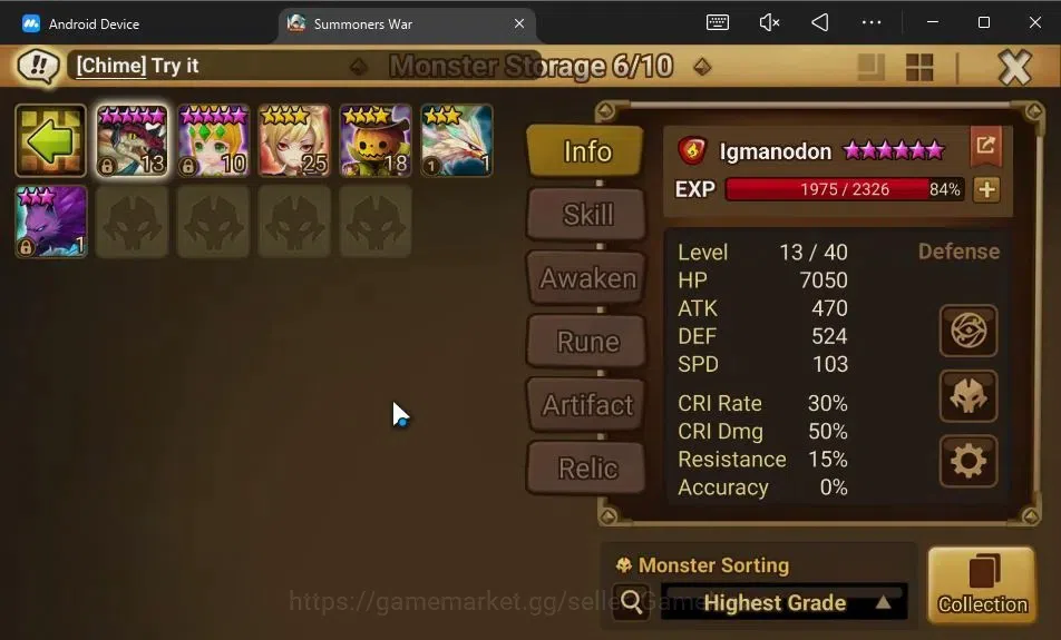Summoners War: Sky Arena Accounts GLOBAL Lv 56|2 LD[Eludia,Alexandra]|20 Total NB5[A image 12