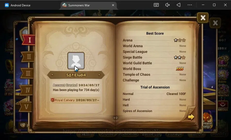 Summoners War: Sky Arena Accounts GLOBAL Lv 56|2 LD[Eludia,Alexandra]|20 Total NB5[A image 3