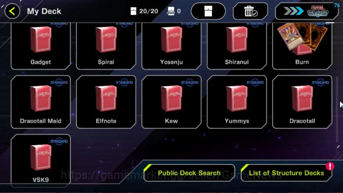 Yu-Gi-Oh! Master Duel Accounts Android|Lv 18|20 Deck|VSK9,DracotailMaid,ElfNote,Y image 7