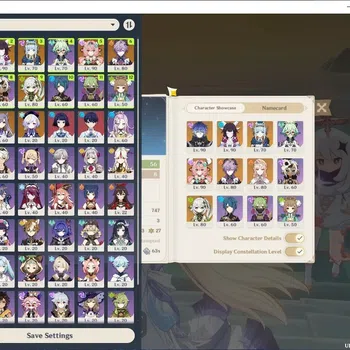 Genshin Impact Accounts Others ASIA|AR 56| (Flins)+Sign,Durin Pream Team| 7 Limited + 5(*5Weapon