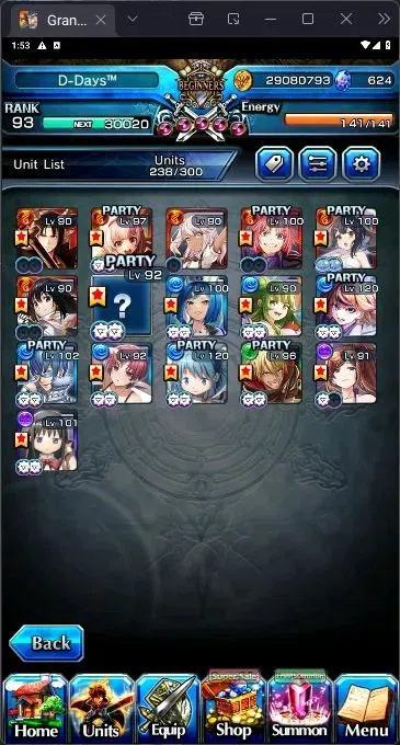 Grand Summoners Accounts End-Game [GLOBAL] Rank 93 | 16 Ascend | Summer Miyu TW | Sayaka Miki TW | From Milim | Veldora 4