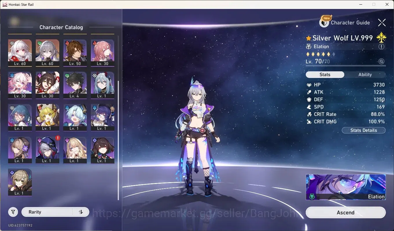 Honkai Star Rail Accounts End Game America|TL 60|7 3