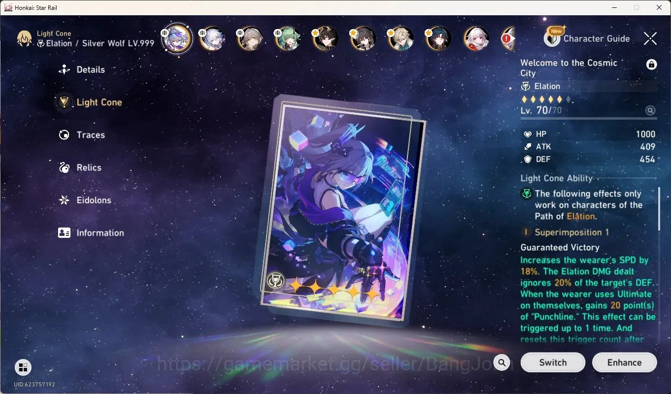 Honkai Star Rail Accounts End Game America|TL 60|7 4